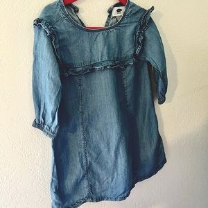 Old Navy Toddler size 3T Ruffled Faux Denim Dress